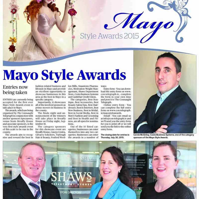 Cornie at the Mayo Style Awards